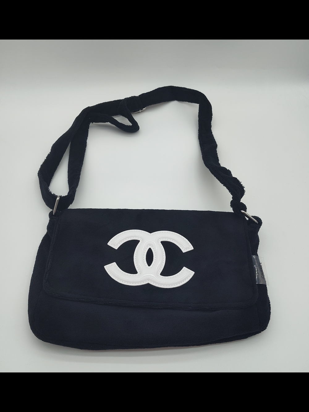CHANEL Black Beauté Précision Plush Shoulder Bag Makeup Gift Collectible GWP NIP
